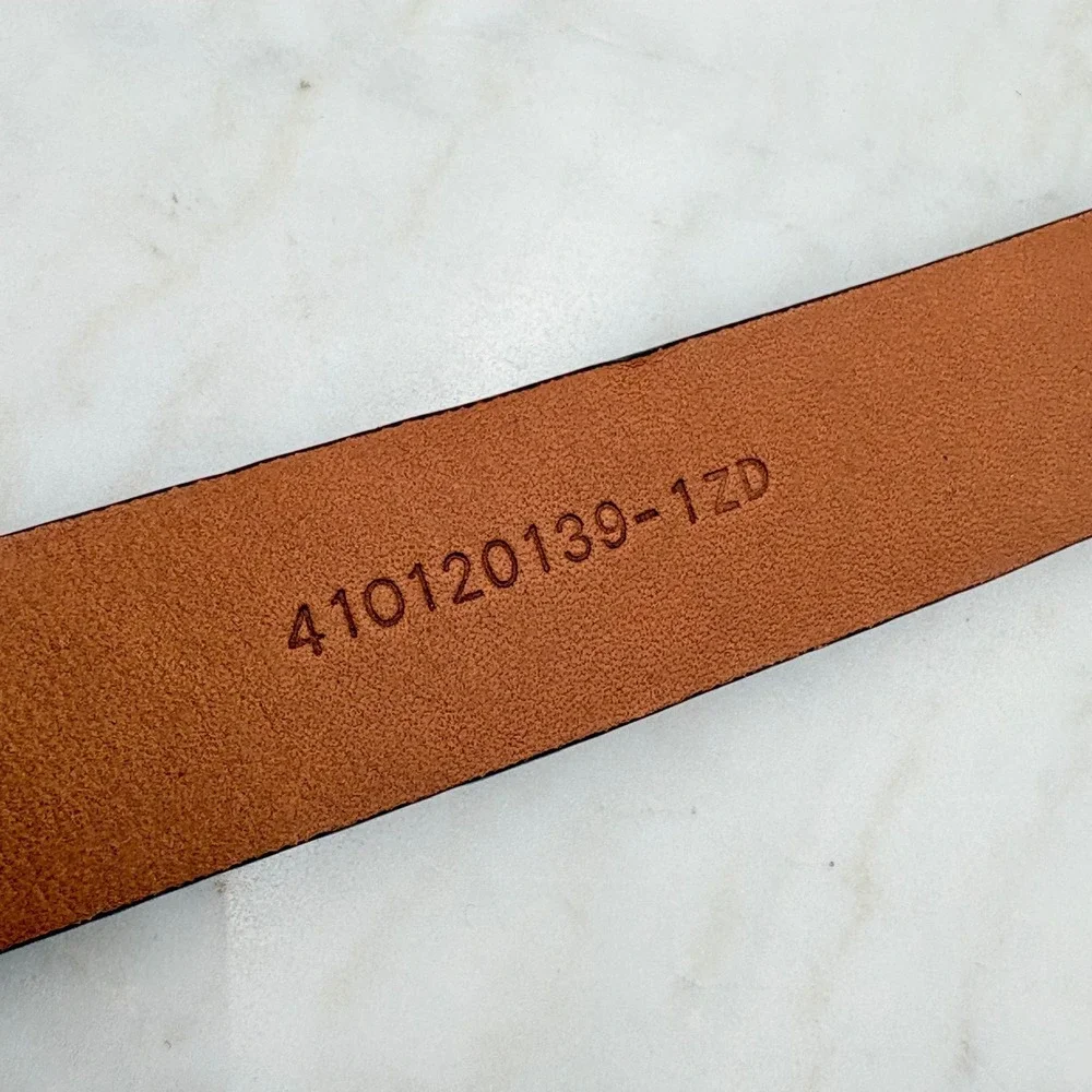 Ralph Lauren Alligator Belt Womens M Brown Italian Leather Exotic Skin Vintage